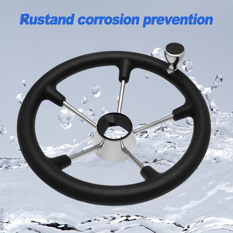 13.5’’ 5-Spoke Stainless Steel - Fishing Boat Steering Wheel 评论和价格