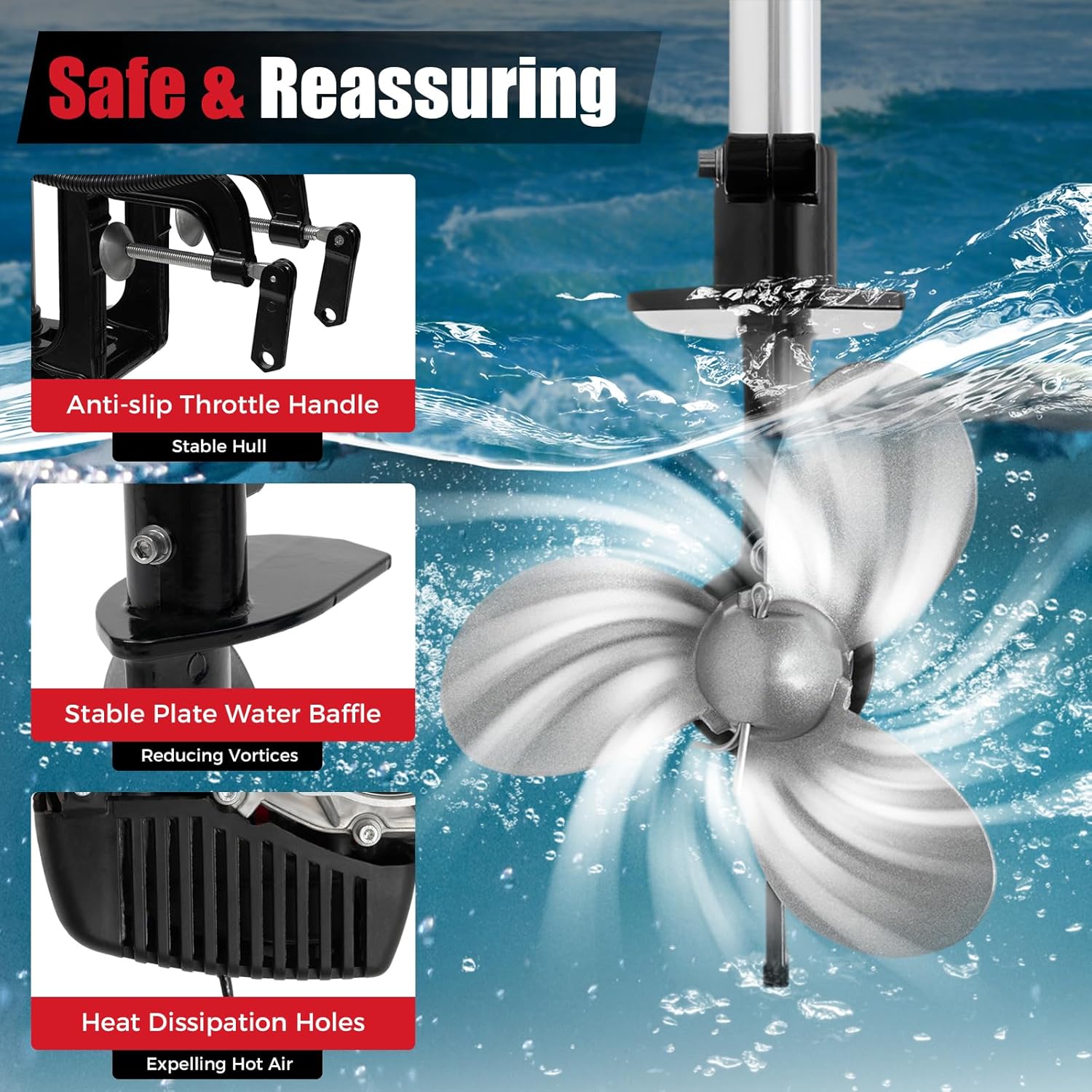 4HP Outboard Motor, 4 Stroke 5 - Fishing Boat Outboard Motor 评论和价格