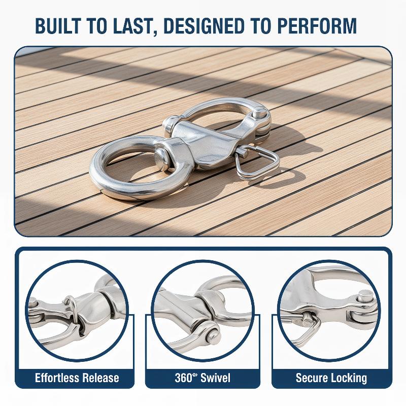 Marine Swivel Snap Shackle 316 - Fishing Boat Trailer 评论和价格
