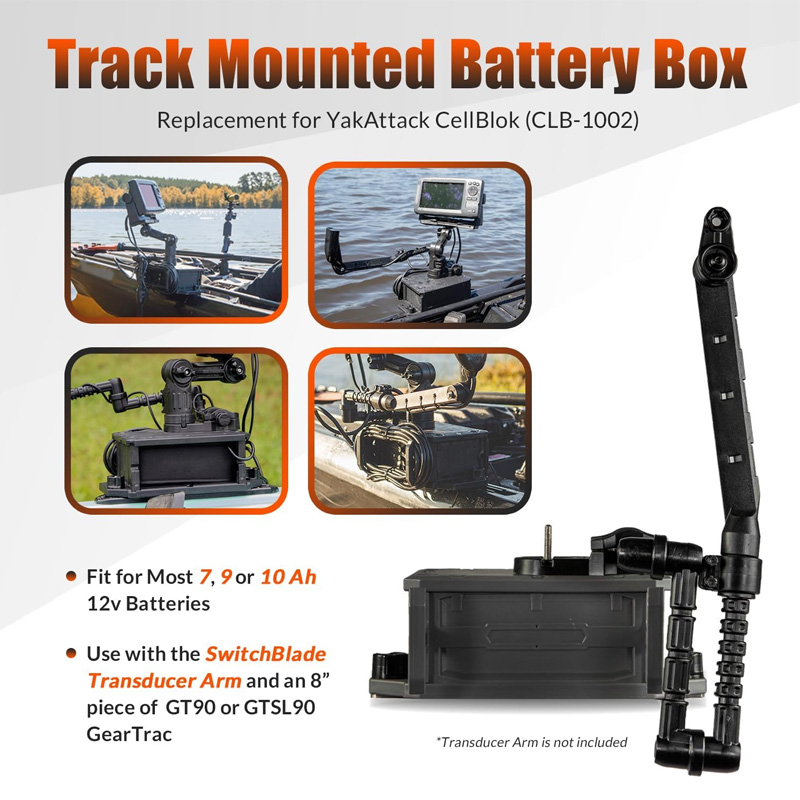 Track Mounted Battery Box for  - Fishing Boat Steering Wheel 评论和价格