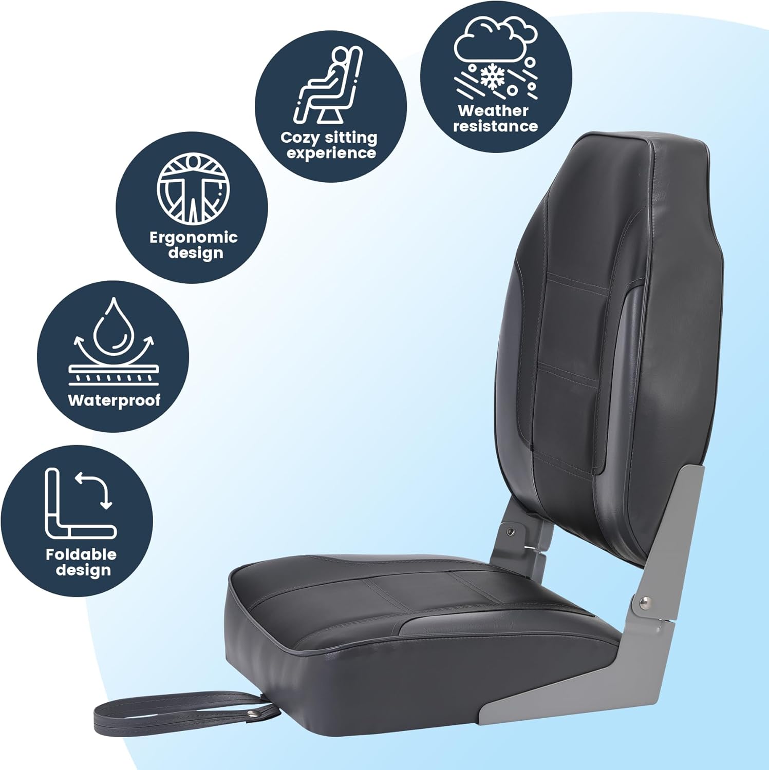 2 Pack Folding Boat Seats, Hig - Fishing Boat Seat 评论和价格